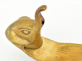 Elefántfejes réz füstölőtartó, h: 24 cm