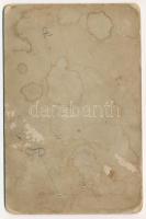 Román népviselet. Szecessziós kemény hátú fotó / Romanian folklore. Art Nouveau board photo (kopott ...