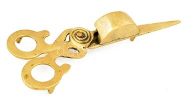 Réz gyertyakoppintó, h: 16,5 cm