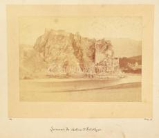 cca 1886 Déchy Mór (1851-1917): "Les ruines du chateau d'Outskhour". Atskuri/Atsquri ...