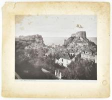 cca 1890-1900 Ragusa e Forte San Lorenzo, Dresden, Stengel, foltos, sérült kartonnal, 23x28 cm, karton: 33x37 cm