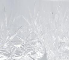 Kristály vizes pohár készlet. Hat személyes, hibátlan 8,5 cm