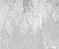 Kristály pezsgős pohár készlet. Hat személyes, hibátlan 22 cm