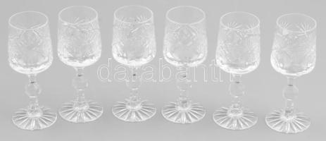 2x6 db Kristály pálinkás / likőrös pohár készlet. Hat plusz hat személyes, hibátlan 7, 12 cm