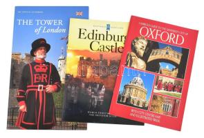 3 db angol útikönyv - Oxford, Edinburgh Castle, The Tower of London. Kiadói papírkötés, jó állapotban.