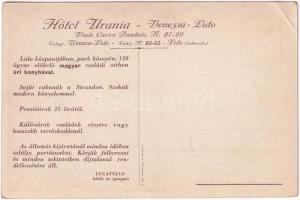 Venezia, Venice; Hotel Urania advertisement (EB)