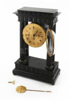 cca 1860-1910 naptáras kandallóóra, "házmesteróra", kis sérüléssel és hiánnyal. Hibátlan, ...