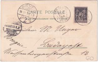 1898 (Vorläufer) Tours, Le Pont de Pierre et la Tranchée, Hotel Gouin, La Tour Charlemagne et i Égli...