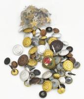 cca 1970 Egy nagy zacskónyi katonai gomb a Kádár korból