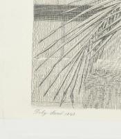 Doby Jenő (1834-1907): Kossuth Lajos arcképe. Metszet, papír. Jelzett a metszeten. Papírra ragasztva...