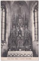 1910 Szatmárnémeti, Szatmár, Satu Mare; Jézus Szíve oltára a Kálvárián. Scherling Antal fényképész / calvary church, altar (EB)