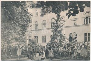 Temesvár, Timisoara; Józsefváros, Iskolanővérek Intézete, Kerti részlet / girls' boarding school, gardening (r)