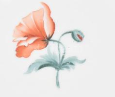 Herendi, Óherendi pipacs mintás egy személyes tányér készlet mély tányér, lapos, süteményes. Kézzel ...