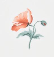 Herendi, Óherendi pipacs mintás kínáló tál. Kézzel festett, jelzett, kis kopással d: 30 cm