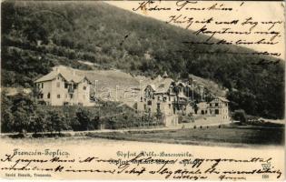 1902 Trencsénteplic, Trencianske Teplice; Göpfert és Baross nyaraló. Szold Henrik kiadása / villas (EB)
