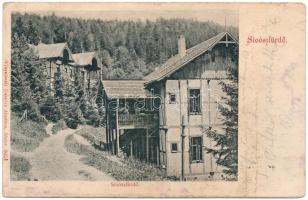 1907 Stószfürdő, Stoósz-fürdő, Kúpele Stós; nyaraló. Wlaszlovits Gusztáv kiadása / spa, villa (ázott / wet damage)