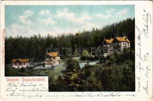 1901 Stószfürdő, Stoósz-fürdő, Kúpele Stós; nyaralók. Wlaszlovits Gusztáv kiadása / villas, spa (EB)