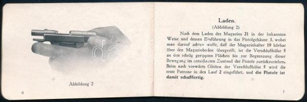 cca 1920 Sauer &Sohn öntöltő pisztoly Skaba és Plökls fegyver és sportáruház címkével ellátott k...