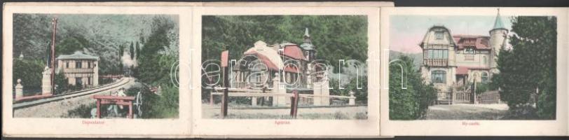 cca 1910 Rajecfürdő Felvidék (Rajecké Teplice, SK) 12 lapos képes leporello / Leporello with 12 imag...