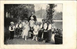 IV. Károly, felesége Zita és gyerekeik / Charles I of Austria, Zita and their children (EB)