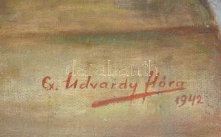 Udvardy Flóra (1880-?):: Női porté. Olaj, vászon 103x87 cm