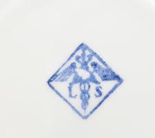 L&S régi art deco porcelán teás készlet. Hat személyes Aranyozott, kézzel festett, néhány kisebb...