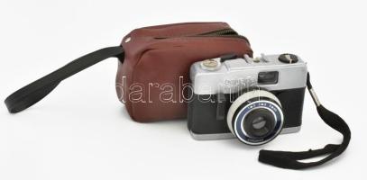 Beirette K100 fényképezőgép Chromar objektívvel, bőr tokjában