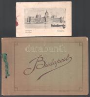 cca 1920 Budapest 12 db látképet tartalmazó füzet, szép állapotban zsinórfűzéses kötéssel. Hozzá egy 14 képet és egy panorámaképet tartalmazó füzet borító nélkül