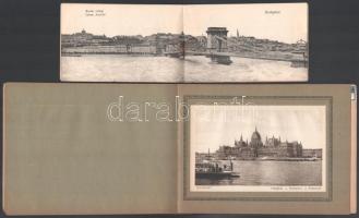 cca 1920 Budapest 12 db látképet tartalmazó füzet, szép állapotban zsinórfűzéses kötéssel. Hozzá egy...