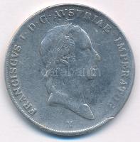 Olasz Államok / Lombardia-Velence 1824M 1S Ag "I. Ferenc" (25,41g) T:F foglalatnyom, ph. Italian States / Lombardy-Venetia 1824M 1 Scudo Ag "Franz I" (25,41g) C:F frame mark, edge error Krause C#8