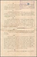 Alsóőrsi ingatlanra vonatkozó adásvételi szerződés 1942-ből 2 x 1P okmánybélyeggel
