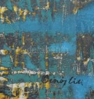 Ország Lili jelzéssel: Absztrakt kompozíció. Olaj, farost. Apró sérüléssel. 50x40 cm