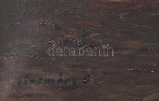 Szatmáry Sz. J. jelzéssel: Enteriőr festményekkel. Olaj, vászon. 60x80 cm. Dekoratív, kissé sérült f...