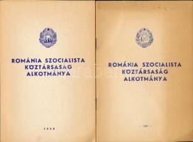 1980-1986 3 db alkotmány: A Magyar Népköztársaság alkotmánya, Románia Szocialista Köztársaság alkotm...