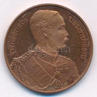 Thaiföld DN "V. Rama király" Cu emlékérem a Magyar Pénzverő kiadásában (30mm) T:AU (eredetileg PP) patina Thailand ND "King Rama th Fifth" Cu medal, issue of the Hungarian Mint (30mm) C:AU (originally PP) patina