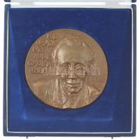 Janzer Frigyes (1939-) 1986. Első Országos Rácz Aladár Cimbalom Verseny kétoldalas bronz plakett eredeti dísztokban (~115-118mm) T:AU