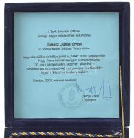 Nagy István János (1938- ) 2001. "Park" kétoldalas, öntött bronz kisplasztika, eredeti dís...