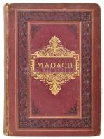 Madách Imre összes művei. I. kötet: Lyrai költemények. Kiadta: Gyulai Pál. Bp., 1880, Athenaeum, 1 (címkép) t. + XXXVIII+279+(7) p. Kiadói aranyozott, dombornyomott egészvászon-kötés, aranyozott lapélekkel, kissé foltos, kopottas borítóval, helyenként kissé foltos lapokkal.