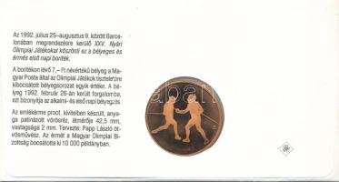 Magyarország 1992. Papp László (1947-) "Barcelonai Olimpia - Magyar Csapat / Vívás" kétold...