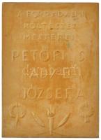 1963. "A forradalmi költészet mesterei - Petőfi S. - Ady E. - József A." műanyag plakett (94x133mm) T:XF