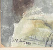 Szilvásy Margit (1898-1977): Csendélet napraforgókkal. Akvarell, papír, jelzett, fakeretben, 38×43 c...