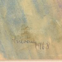 Szilvásy Margit (1898-1977): Csendélet. Akvarell, papír, jelzett, üvegezett fakeretben, 49×33 cm