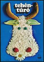 cca 1980 Tehéntúró - Tejipar kisplakát, Bp., Offset-ny., 23,5x16,5 cm