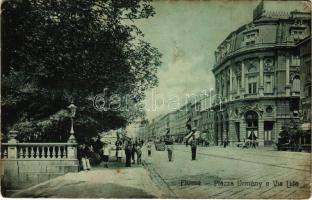 Fiume, Rijeka; Piazza Ürmény e Via Lido / tér és utca / square and street (fl)