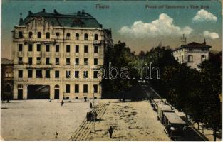 Fiume, Rijeka; Piazza del Commercio e Viale Deak / tram (fl)