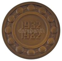 Szovjetunió 1982. "50 éves az 1. Állami Csapágygyár" kétoldalas bronz emlékérem tokban (60...