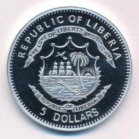 Libéria 2009. 5$ Cu "Nagy Hadvezérek - Julius Caesar" multicolor T:PP Liberia 2009. 5 Doll...