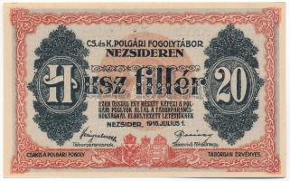 Nezsider / hadifogolytábor 1916. 20f "MS", római sorozat és arab sorszám T:AU Adamo HHE-1....