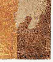 Székács Zoltán (1954-): "Aranyváros". Vegyes technika, farost, jelzett a hátoldalán. Dekor...