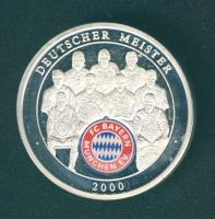 Németország 2000. "FC Bayern München - Német bajnoki cím" ezüstözött, multicolor ffém emlékérem T:PP